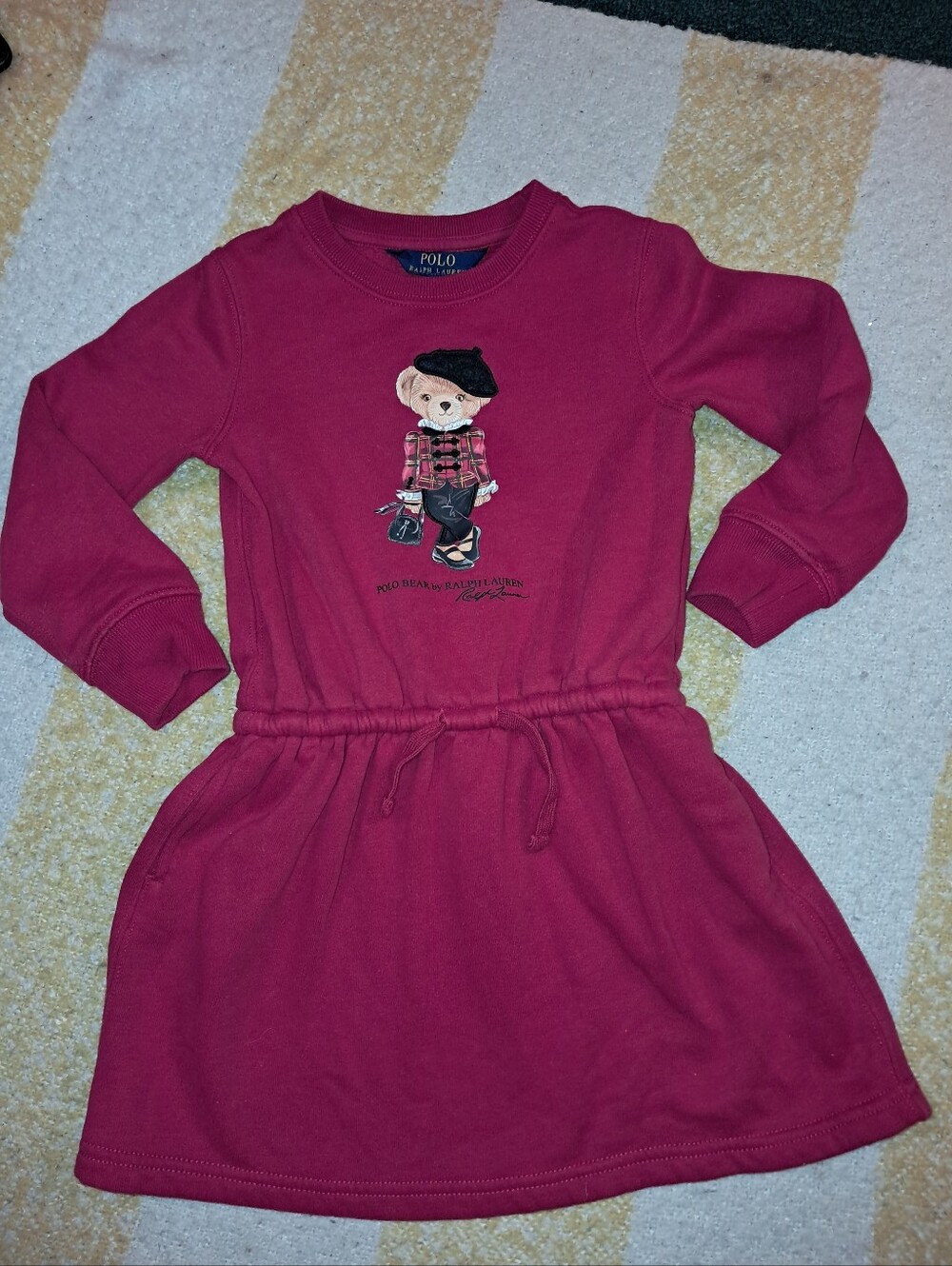 Polo Ralph Lauren brand Girls size 4/4t sweater dress with bear logo
